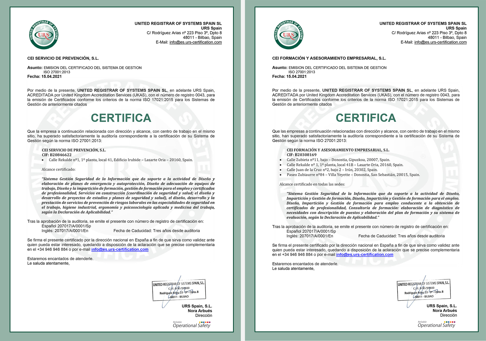 ISO 27001 2013 spa y for