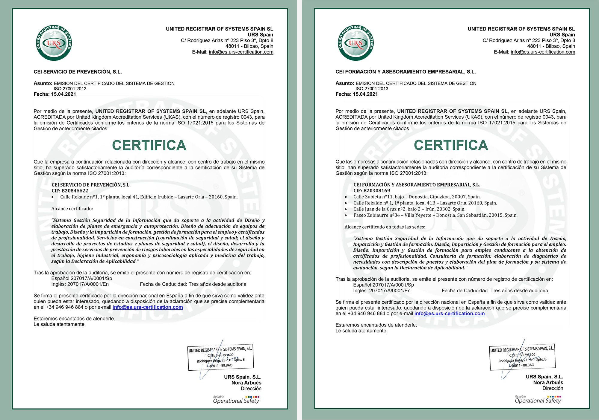 ISO 27001 2013 spa y for