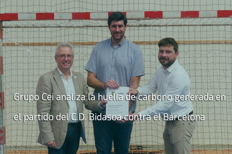 Grupo Cei analiza la huella de carbono generada en el partido del C.D. Bidasoa contra el Barcelona